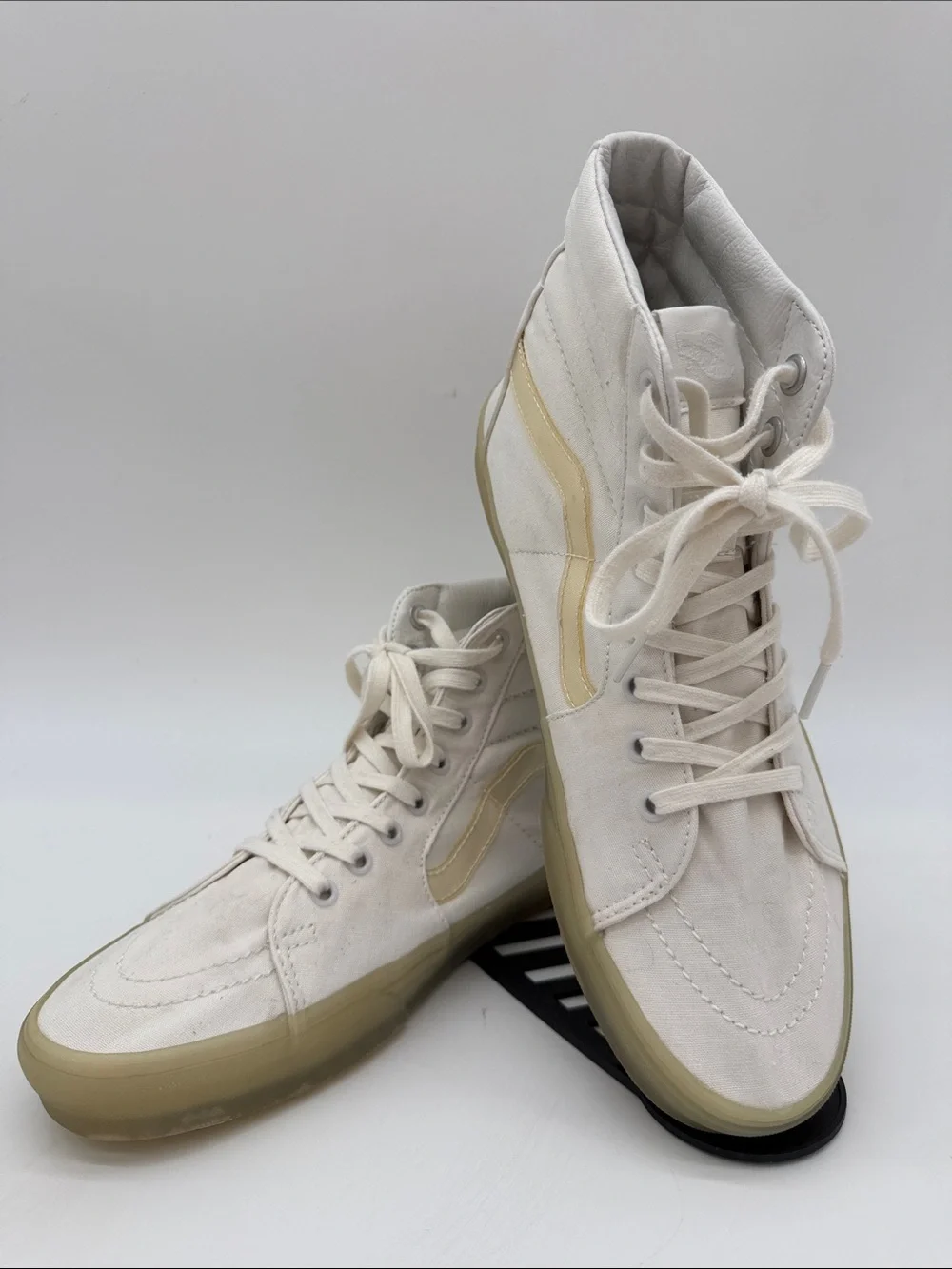 Vans Sk8-Hi Off The Wall Classic Skate 500714 Shoes White Cream Men's Size 11.0